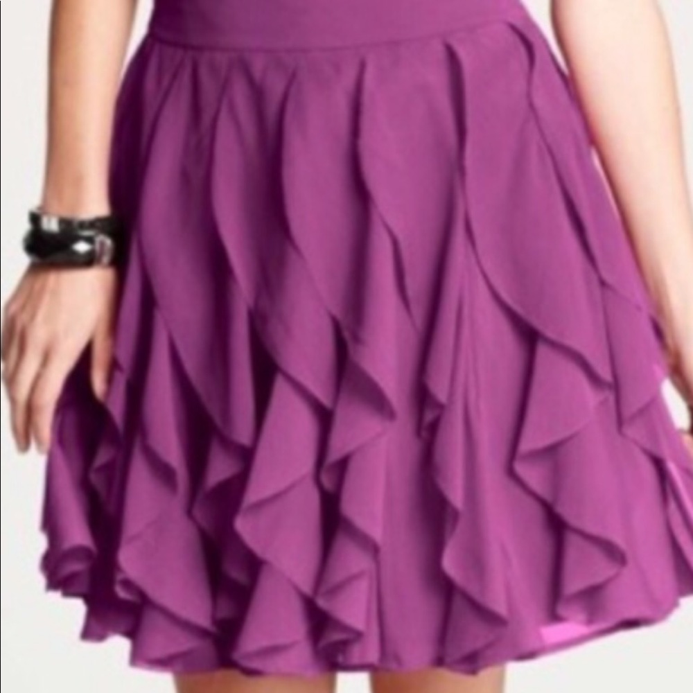 Ann Taylor purple ruffle skirt
